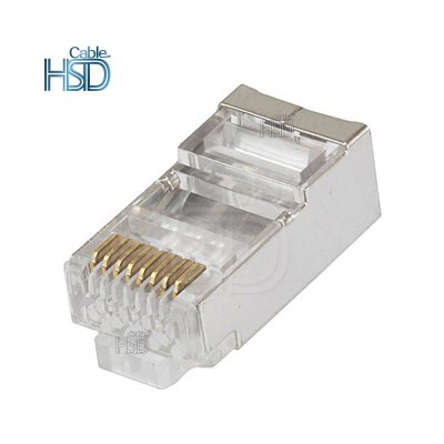 100pcs/bag Cat6 Ftp Shielded Ethernet Connector Rj45 8p8c Network Cable Connectors Outdoor Inline Lan Male Connector Cat6 Price